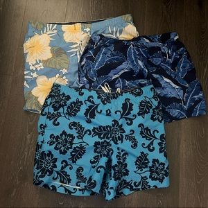 Lot of 3 Men’s Medium Lands’ End Swim Shorts